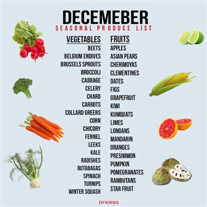 Which vegetables are in season in December